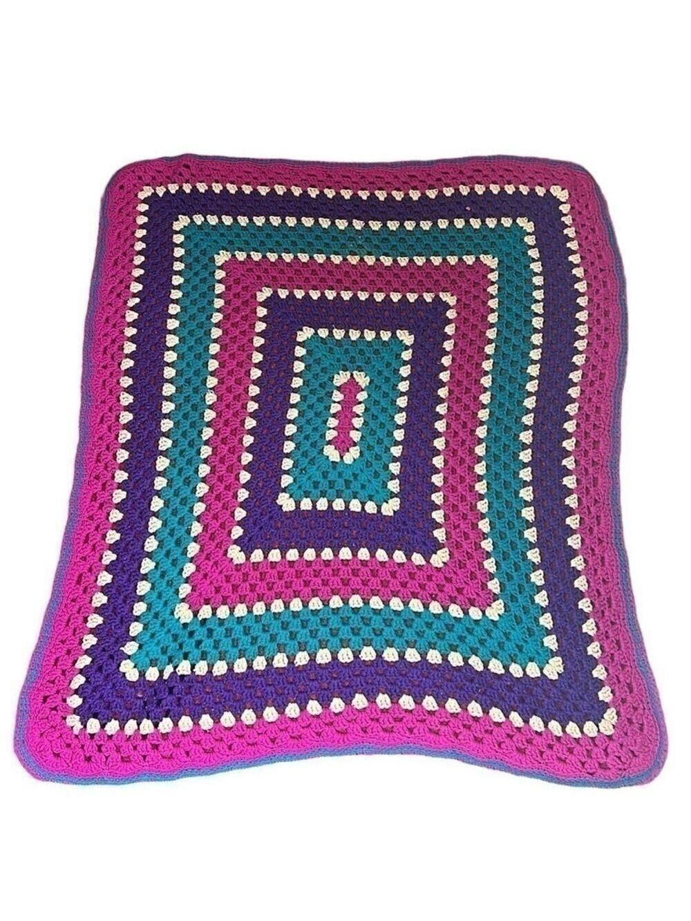 Vintage Boho Hand Knit Throw